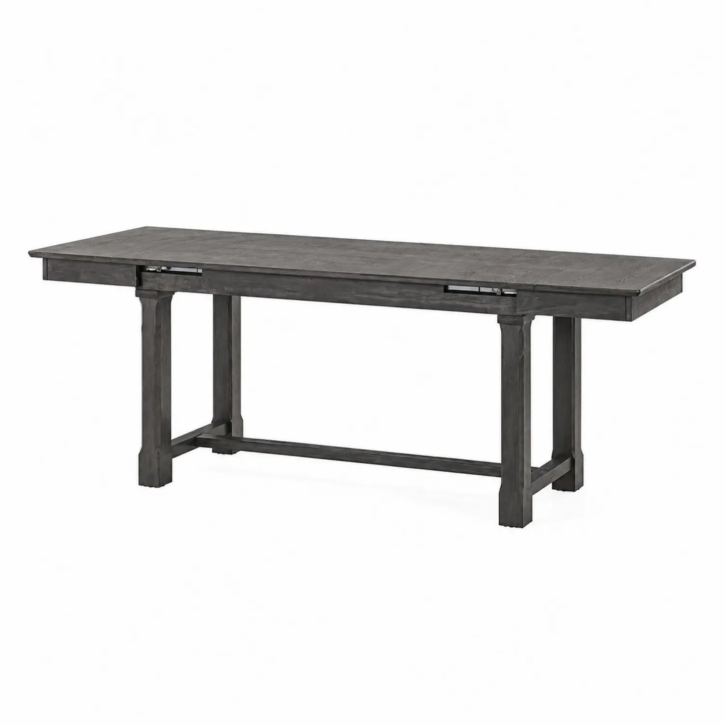 Table à manger extensible en bois d'acacia Noir