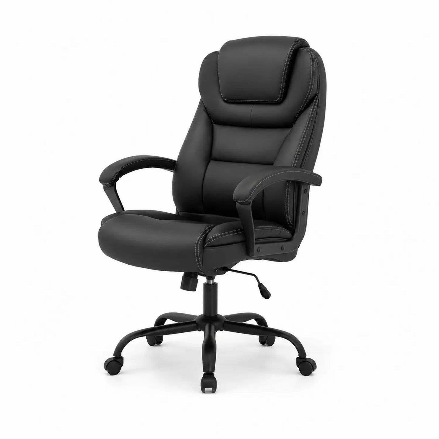 Chaise de Bureau en Cuir Synthétique Noir