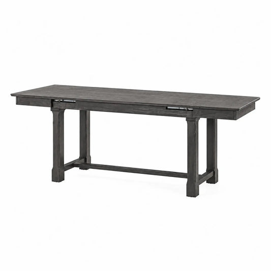 Table à manger extensible en bois d'acacia Noir
