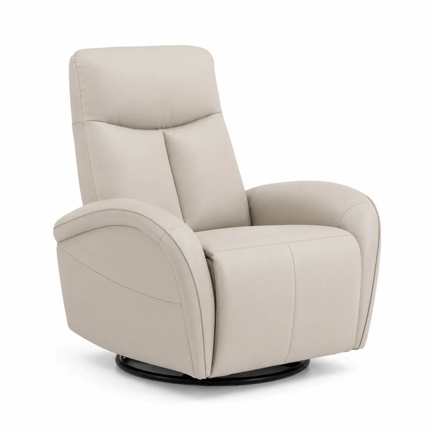 Fauteuil Relax Pivotant Similicuir Beige