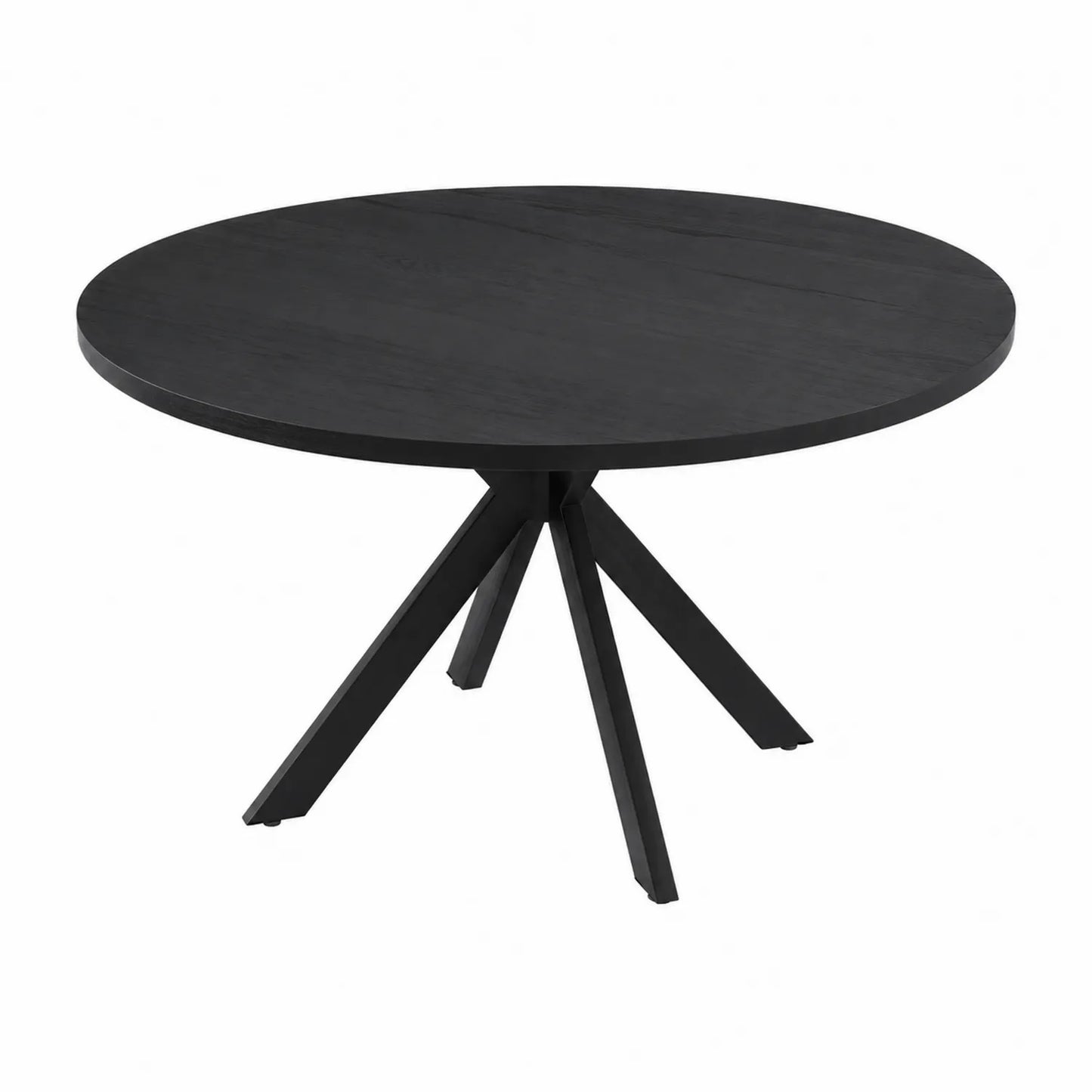 Table ronde en bois et métal Noir 120 cm